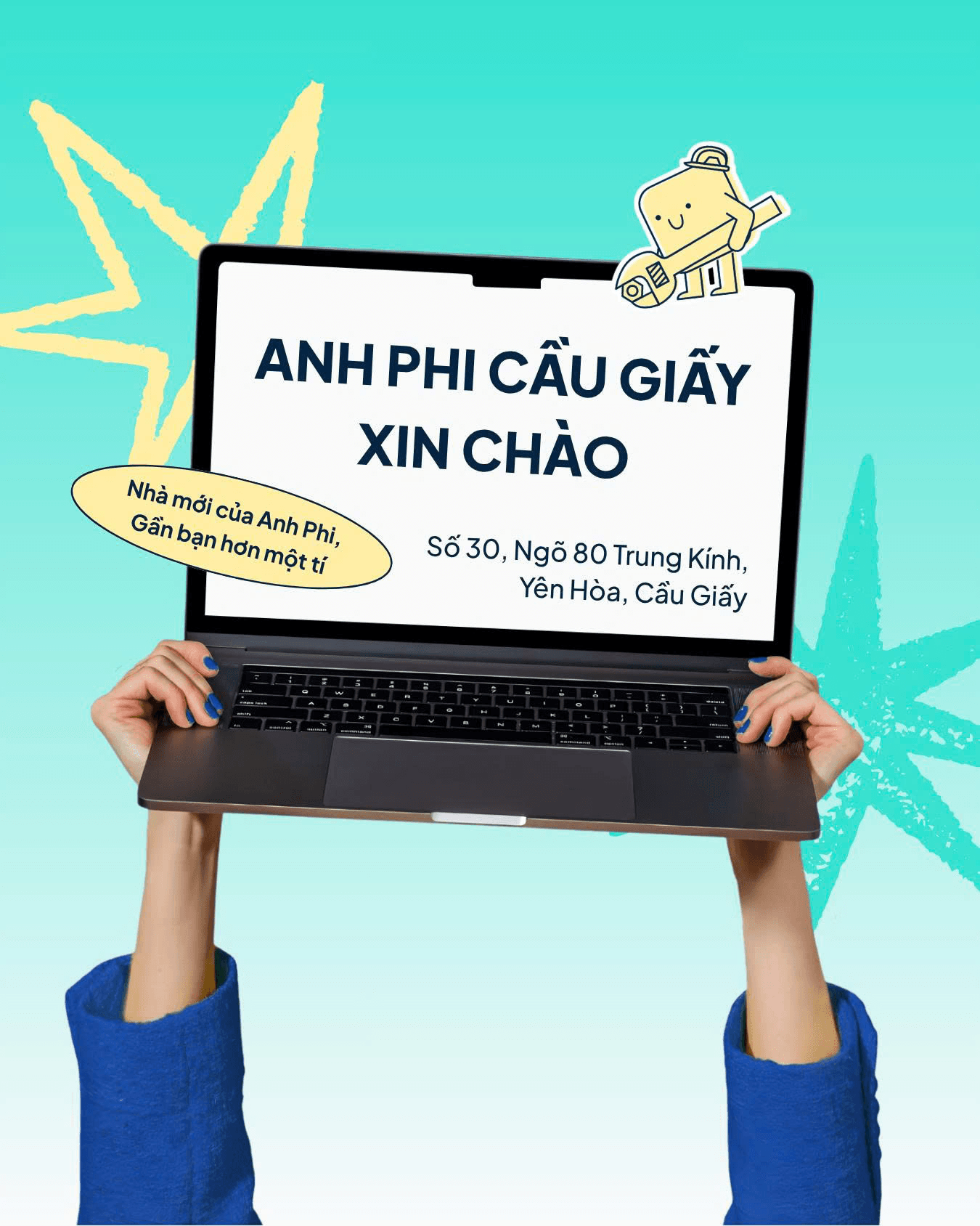Anh Phi Bán Táo chính thức chuyển cơ sở Nghi Tàm sang cơ sở Cầu Giấy, Hà Nội