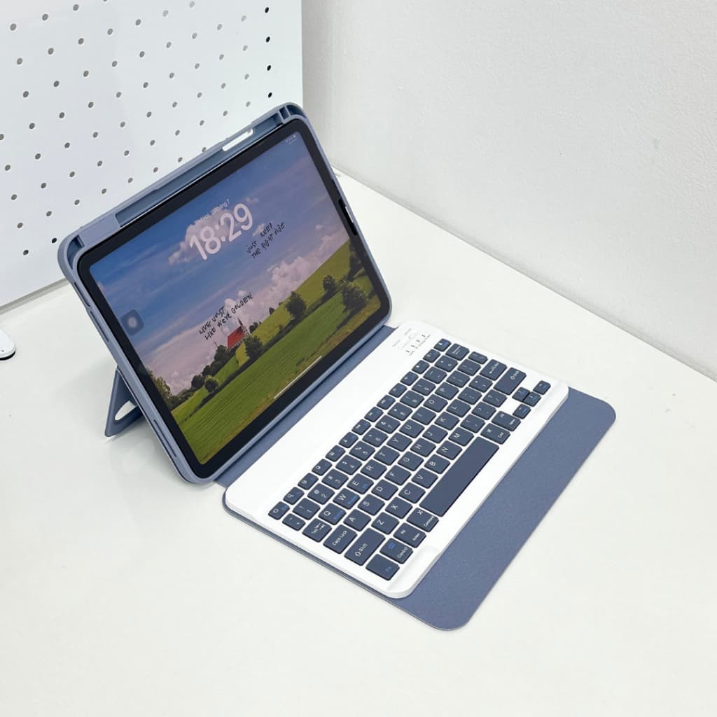 Ốp Bao Da Nam Châm Máy Tính Bảng Cao Cấp Kèm Bàn Phím Bluetooth