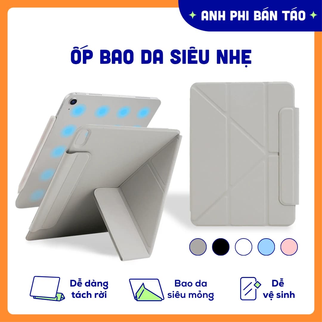 Ốp Case Bao Da Nam Châm Cho Máy Tính Bảng Siêu Mỏng Siêu Nhẹ