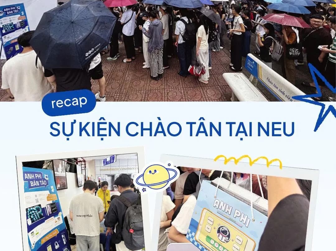 ANH PHI BÁN TÁO ĐỒNG HÀNH CÙNG CHƯƠNG TRÌNH CHÀO TÂN SINH VIÊN 2025 CỦA TRƯỜNG ĐẠI HỌC KINH TẾ QUỐC DÂN HÀ NỘI