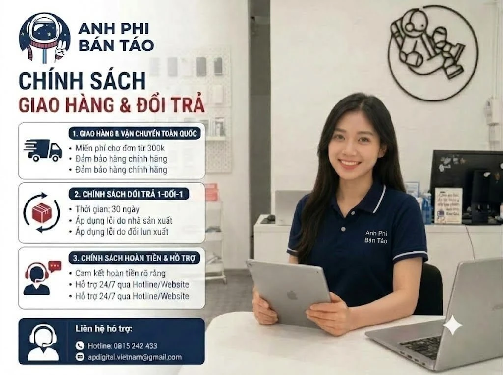 CHÍNH SÁCH GIAO HÀNG, ĐỔI TRẢ VÀ HOÀN TIỀN