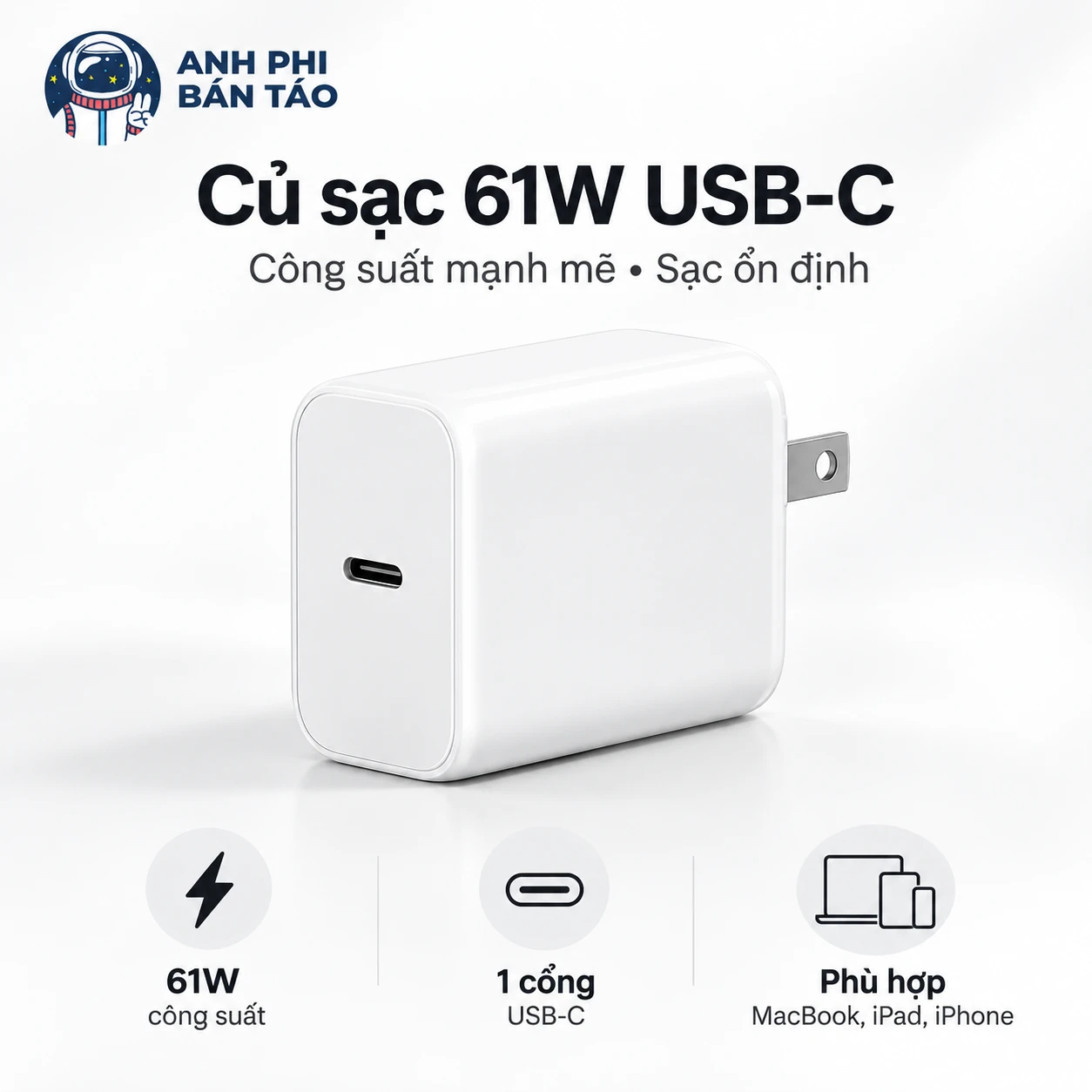 Củ Sạc Apple | 61W  